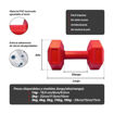 Imagen de Mancuerna Hexagonal PVC Roja