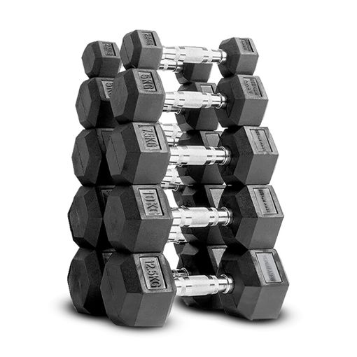 Imagen de Set Mancuernas Hexagonales 2.5 a 12.5kg