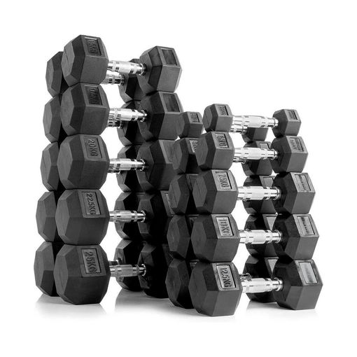 Imagen de Set Mancuernas Hexagonales 2.5kg a 25kg
