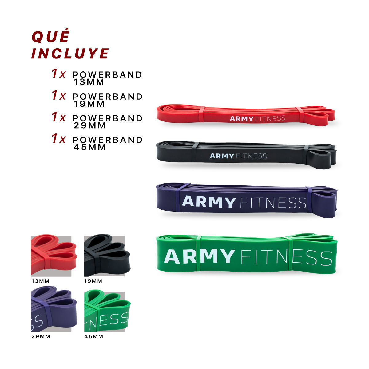 Army Fitness. POWERBAND Army Fitness | Banda Elástica 2080x4,5mm