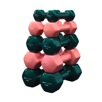 Imagen de Mancuerna Hexagonal  Vinilo Set 1 a 5Kg