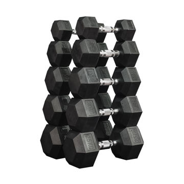 Set Mancuernas Hexagonales 5 a 25kg