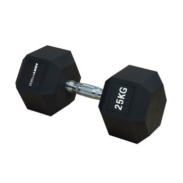 Imagen de Mancuerna Hexagonal  25kg Sello Blanco