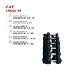 Imagen de Set Plus Mancuernas Hexagonales 2.5 a 15kg